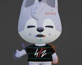 Wolfchan RIG - Blender File, Bang Chan, Skzoo, Stray Kids, Ready