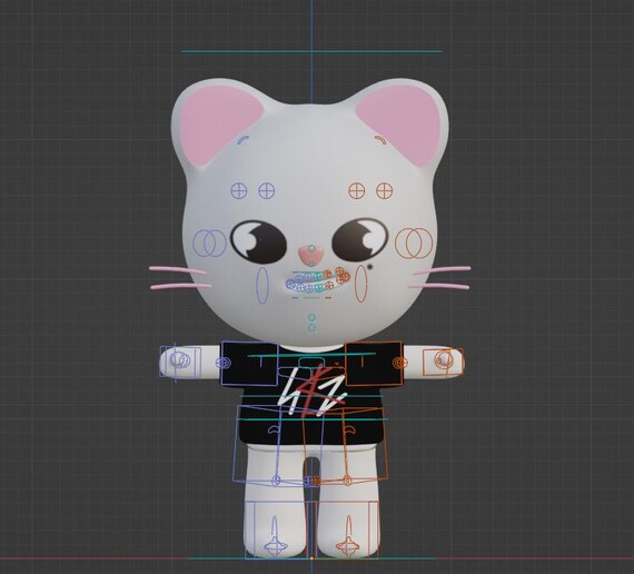 Jiniret RIG - Blender File, Hyunjin, Skzoo, Stray Kids, Ready for