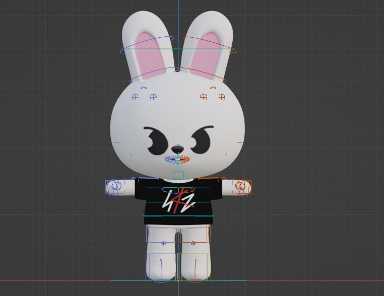 Leebit RIG - Blender File, Leeknow, Skzoo, Stray Kids, Ready for