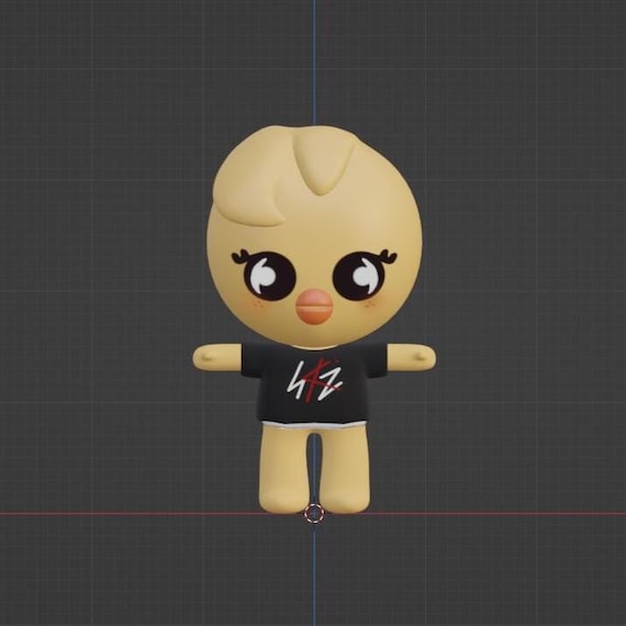 Bbokari RIG - Blender File, Felix, Skzoo, Stray Kids, Ready for 3D