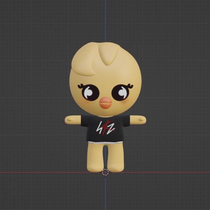 Bbokari RIG - Blender File, Felix, Skzoo, Stray Kids, Ready for 3D