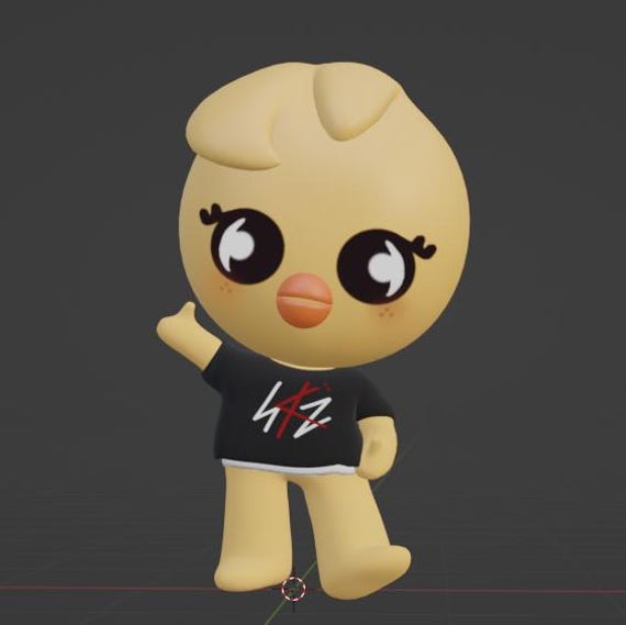 Bbokari RIG - Blender File, Felix, Skzoo, Stray Kids, Ready for 3D