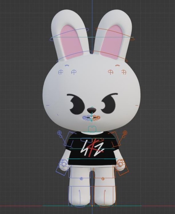 Leebit RIG - Blender File, Leeknow, Skzoo, Stray Kids, Ready for