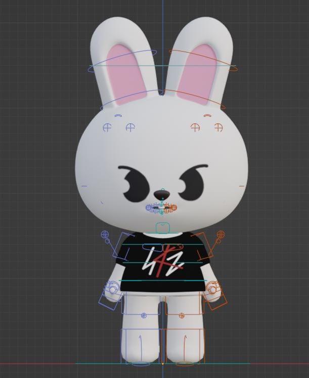 Leebit RIG - Blender File, Leeknow, Skzoo, Stray Kids, Ready for