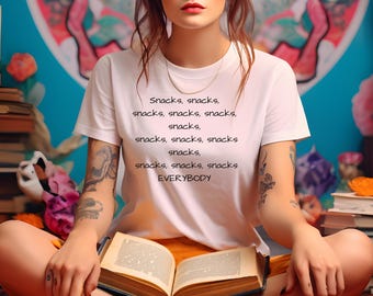 Funny Snack T-Shirt: Unisex Soft Cotton Tee for Food Lovers