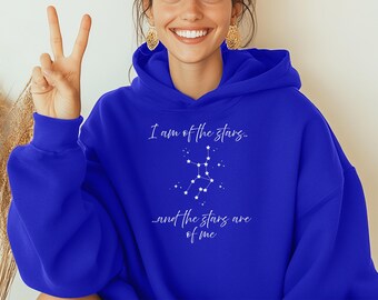 乙女座の星座「I Am Of The Stars」パーカー：星座占星術スウェットシャツ