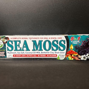 Pasta dental herbal Sea Moss Complete 5 en 1 sin flúor