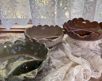 Rustic Handmade Berry Bowls