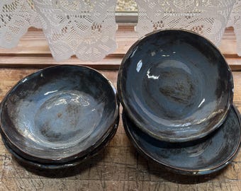 Rustic Handmade Soup/Salad/Pasta Bowls - Set of 4