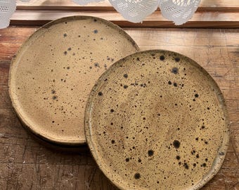 Rustic Handmade Pottery Plates - set of 4