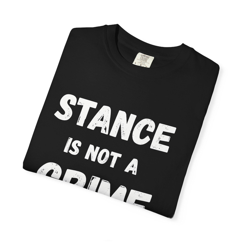 Stance Is Not A Crime T-Shirt | Car Stance, Wheel Camber, Racing Heartbeat image 1