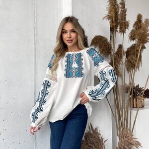 Ukrainian Traditional Shirt Embroidery Blouse