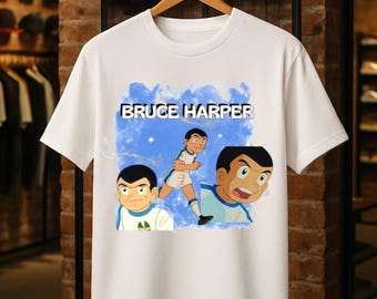 Bruce Harper From Holly and Benji T-Shirt, Unisex Cotton Tee, Anime Football Jersey Shirt, Retro Manga Graphic Top, Vintage Japanese Soccer