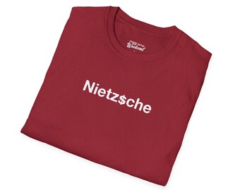 Nietzsche T-Shirt, Ironic Intellectual Humor Tee, Minimalist Text Shirt, Existential Philosophy Gift
