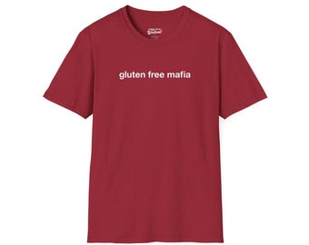 Gluten Free Mafia T-Shirt, Celiac Awareness Tee, Food Humor Shirt, Gluten Intolerance Gift
