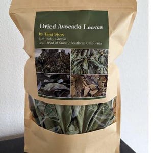2 oz (60 gram) Air Dried Natural Avocado Whole Leaves, Leaf Herbal Tea, No pesticide spray from Fallbrook,