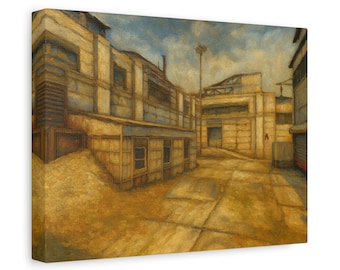 Counter Strike Landkarte Ölgemälde Stil Leinwand
