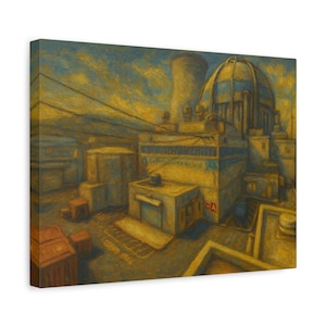 Counter Strike Nuke Oil Painting Style Canvas