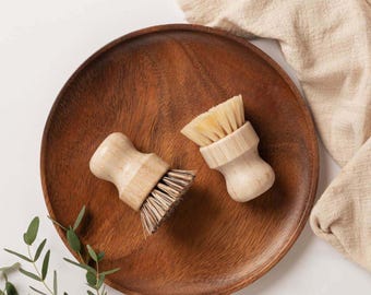 Bamboo Dish Brush Set | Sisal & Palm Fiber, Plastic-Free