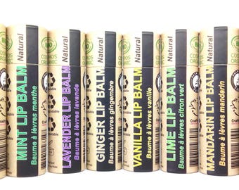 Baume à lèvres bio | Sans plastique et respectueux de l'environnement | Saveurs multiples | Tube écologique de 15 ml