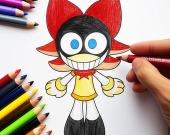 Custom Plush Figure: Sprunki the Colorful Pyramid Creature