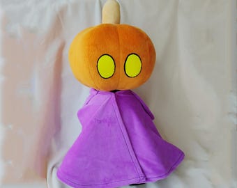 Handmade Halloween Pumpkin Plush Toy: Spooky Fall Decoration