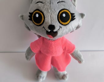 Custom Plush Toy from Your Drawing: Handmade Minky Cat
