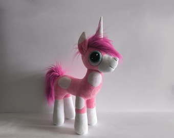 Pink poni toy, crafts gifts, personalised toys.