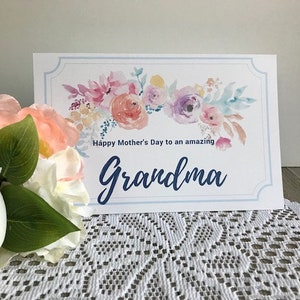Tarjeta imprimible del Día de la Madre para la abuela, Tarjeta de felicitación del Día de la Madre Abuela, Mamá Mamá, Abuela