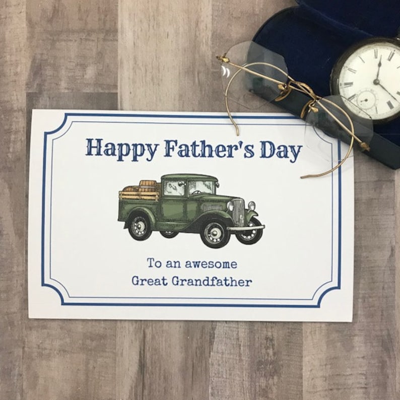 Download Printable Father's Day Card for Great Grandfather Happy | Etsy