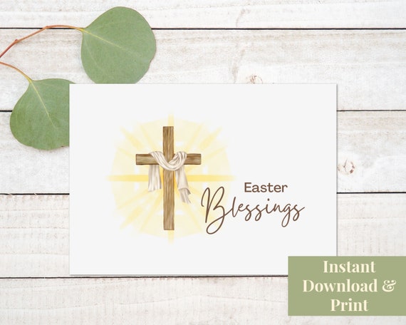 Printable Religious Easter Card Religious Easter Card - Etsy