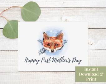 First Mother's Day Card, Printable 1st Mothers Day Card, Digital Download