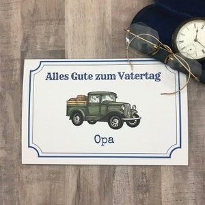 Vatertagskarte für Opa, Alles Gute zum Vatertag Opa Karte, Deutche Karte, Deutche Grusskarte