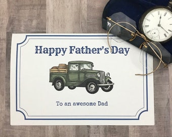 Printable Father's Day Card for Dad - Happy Father's Day to An Awesome Dad Printable Card
