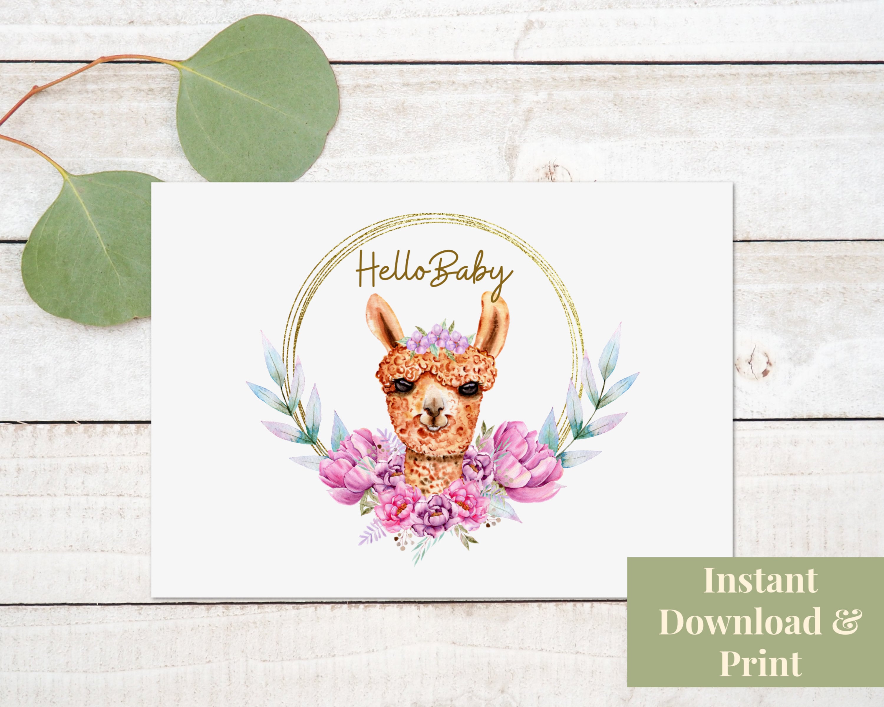 Printable Welcome Baby Card, Printable Baby Girl Card, New Baby Card ...