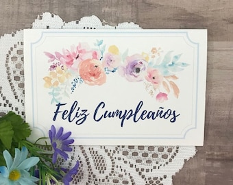 Biglietto Feliz Cumpleanos - Tarjeta Cumpleanos - Biglietto d'auguri stampabile in spagnolo