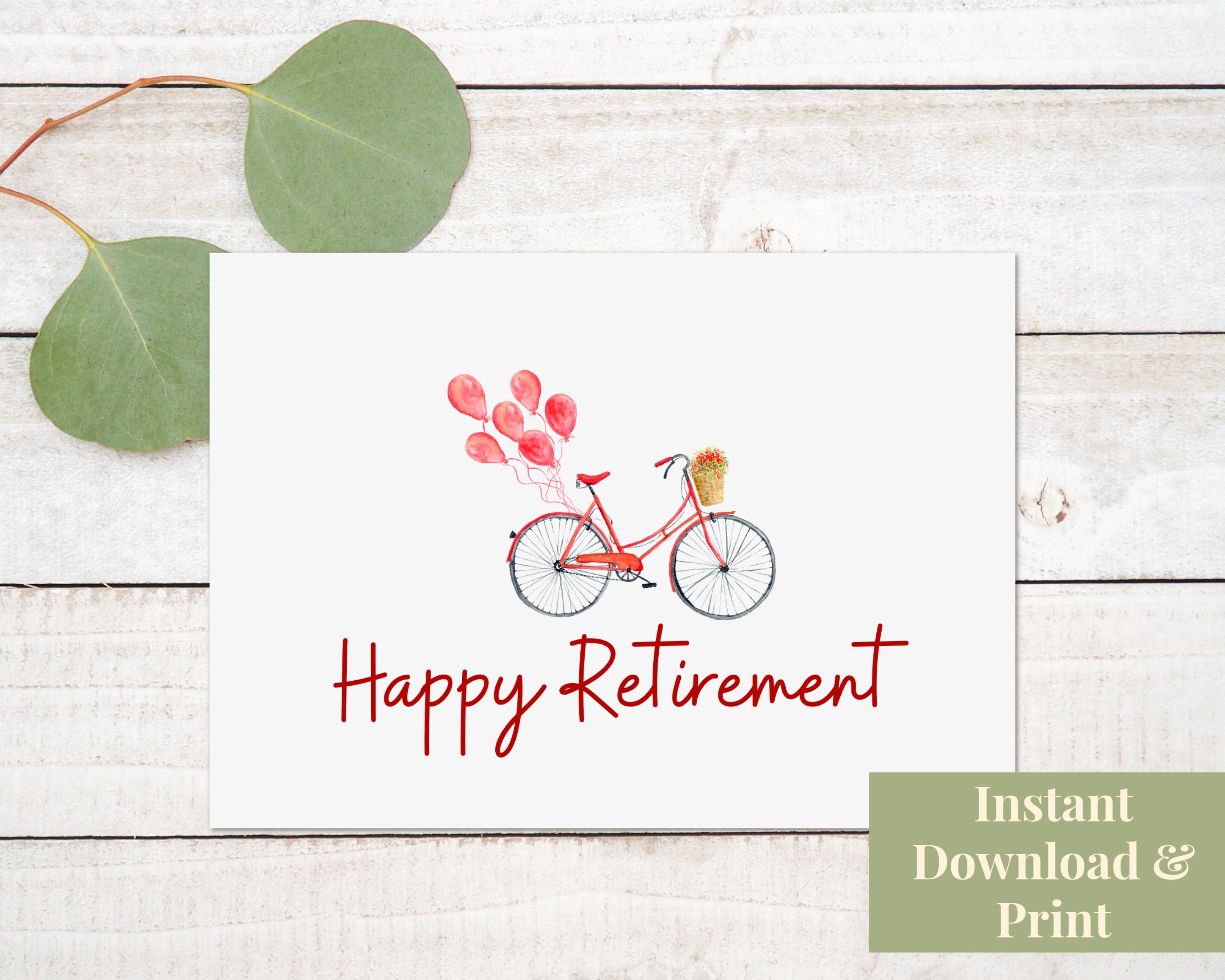 Printable Retirement Card For Women Congratulations Retiring Etsy