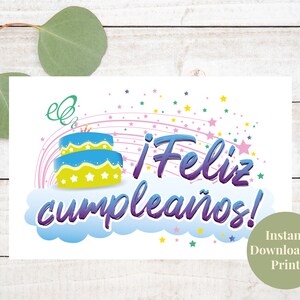 Feliz Cumpleanos Mama Tarjeta, Tarjetas de Cumpleanos, Spanish Birthday Card