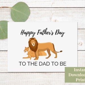 Biglietto stampabile per la festa del papà per il futuro papà