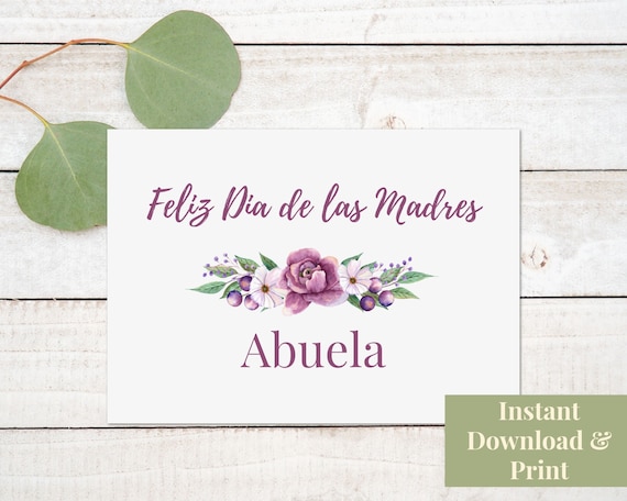 Feliz Día De La Madre Mamá Abuela Tarjeta Del Día De La Madre Bonito