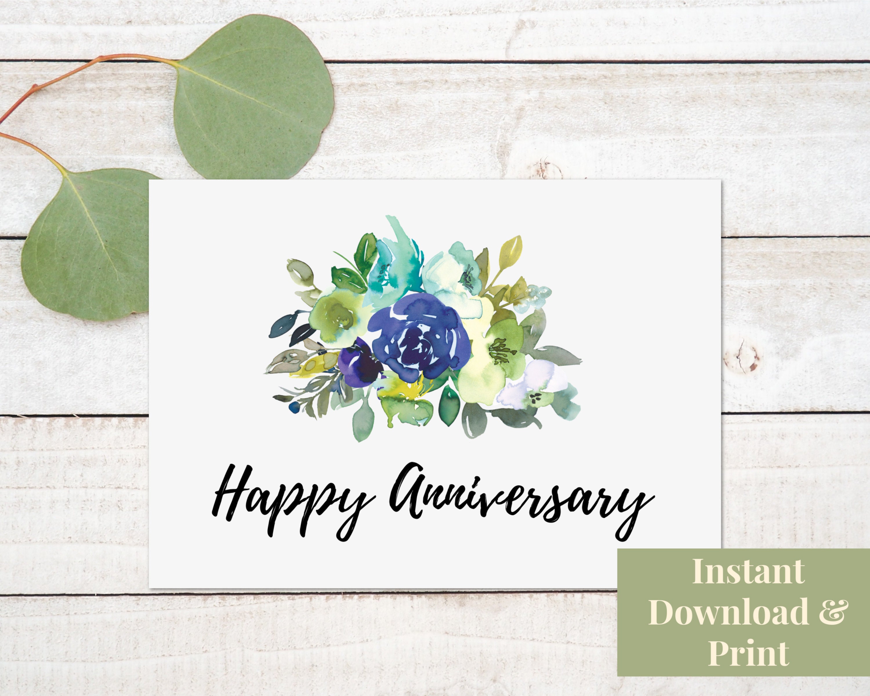 Printable Anniversary Card, 25th Anniversary, 50th Anniversary - Etsy