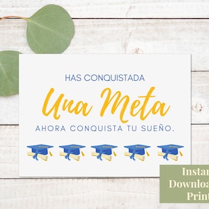 Cartão de formatura espanhol para impressão, Felicidades, Tarjeta de Graduacion, Tarjeta en Espanol, Download digital
