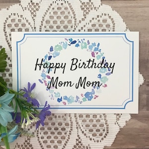 Cartão de aniversário imprimível para mãe, mãe - cartão de felicitações para avó, avó, avó, bisavó