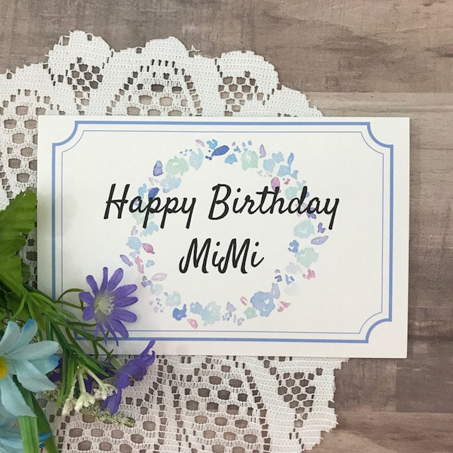 Printable Birthday Card for Mimi Greeting Card for Grandmother, Grandma