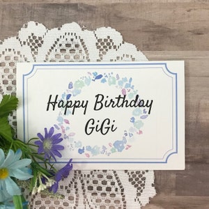 Tarjeta de cumpleaños imprimible para GiGi - Tarjeta de felicitación para abuela, abuela, mamá mamá, Grammy