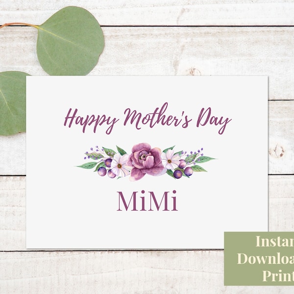 Mother's Day Mimi Card - Etsy