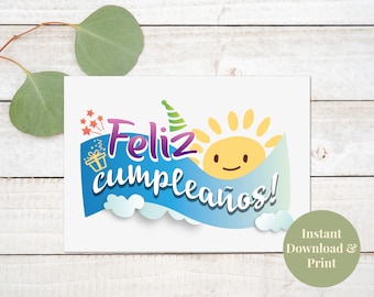 Tarjetas de Cumpleanos, Feliz Cumpleaños Tarjeta, Carta Feliz Cumpleanos, Tarjeta de Cumpleaños , Feliz Cumpleaños Mamá, Carta spagnola