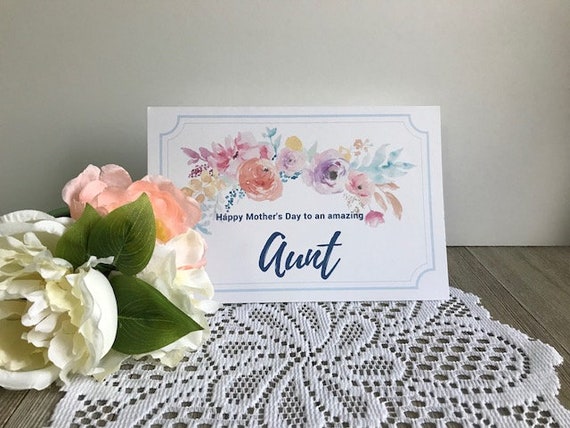 Printable Mother's Day Card for Aunt Mother's Day - Etsy