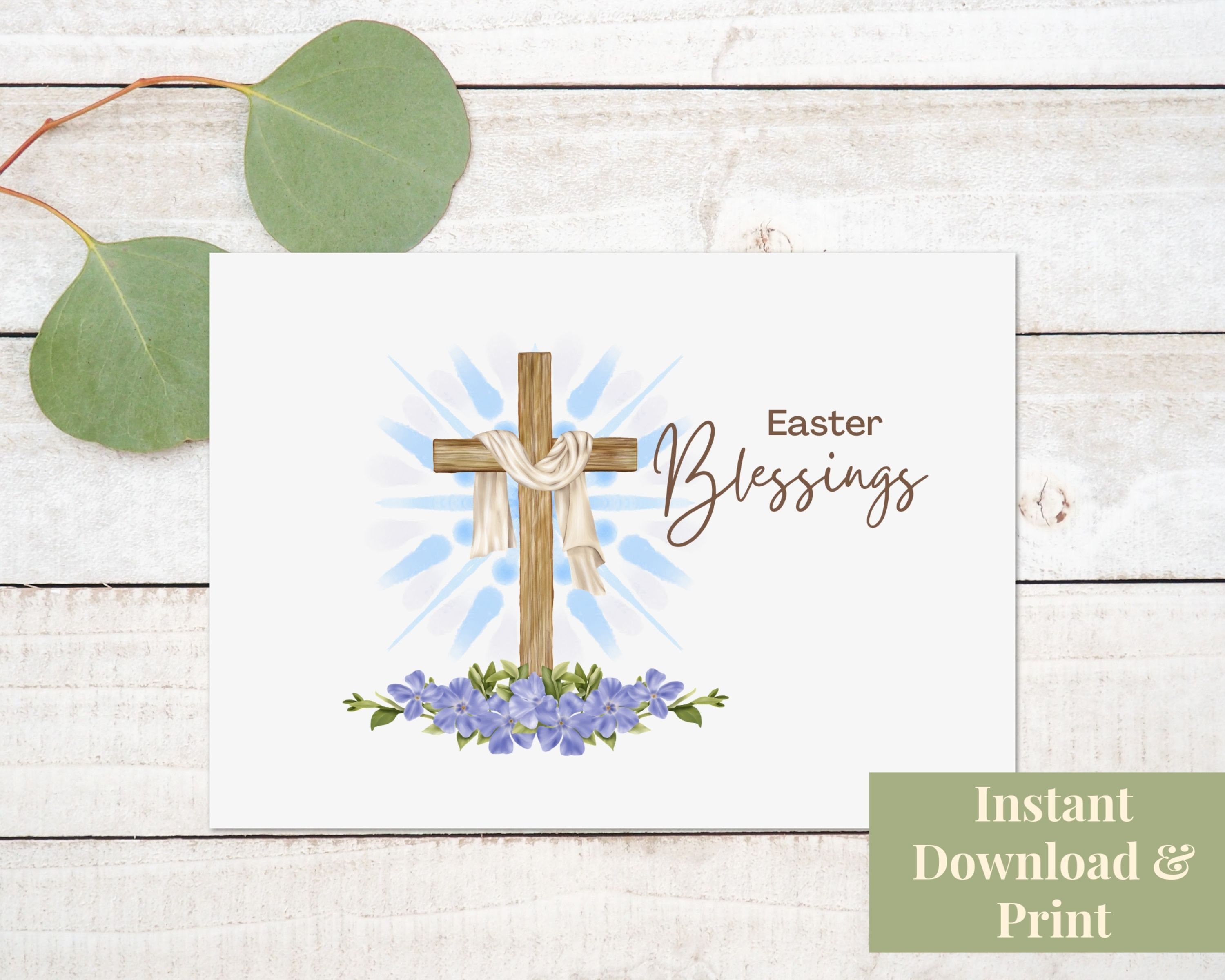 Printable Religious Easter Card, Religious Easter Card Printable