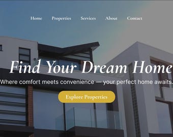 Real Estate Landing Page Template – Responsive Website UI Design (Web & Mobile)